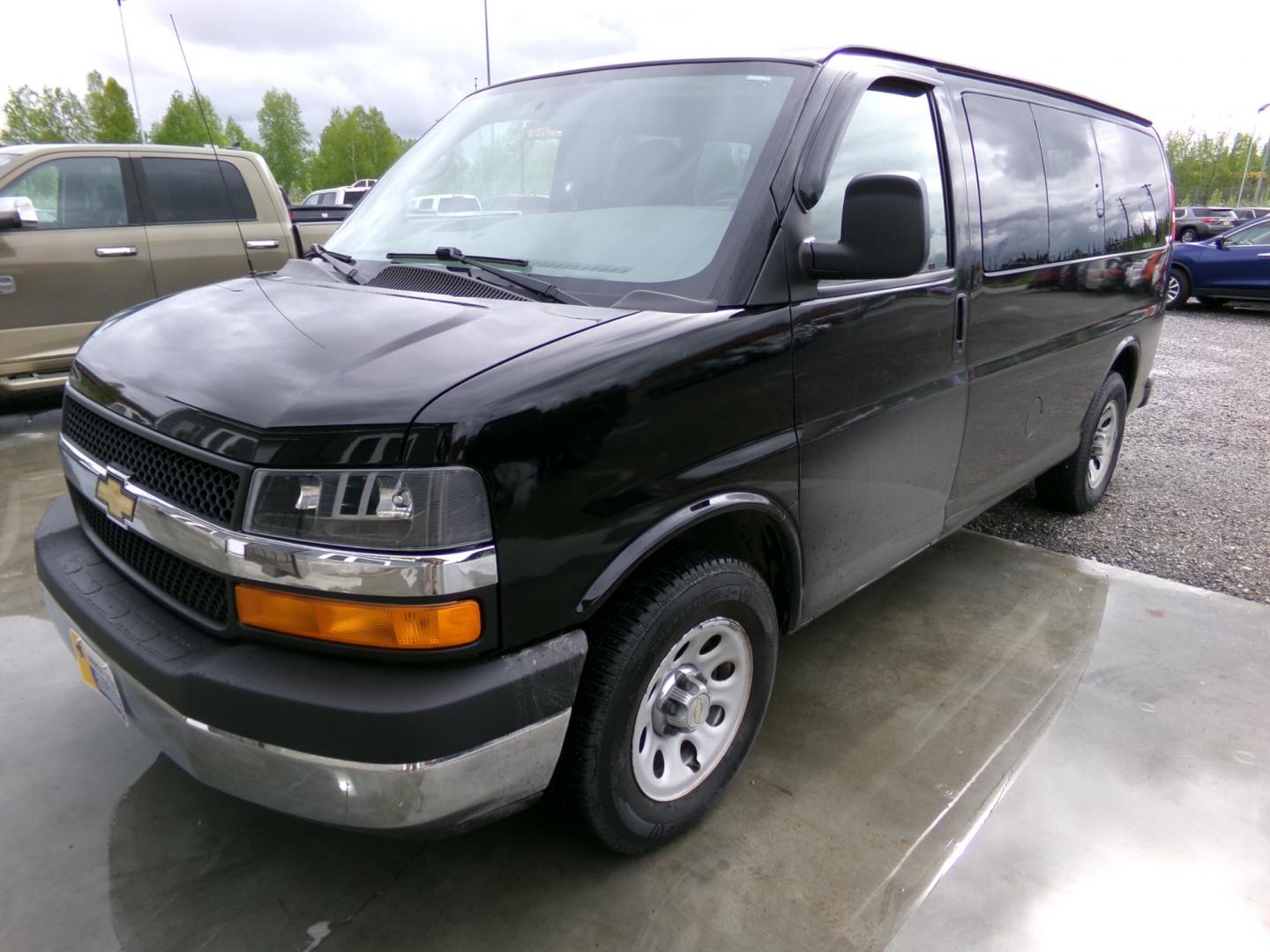 2013 Black Chevrolet Express LT 1500 AWD (1GNSHCF45D1) with an 5.3L V8 OHV 16V engine, 6-Speed Automatic transmission, located at 2630 Philips Field Rd., Fairbanks, AK, 99709, (907) 458-0593, 64.848068, -147.780609 - Photo#0